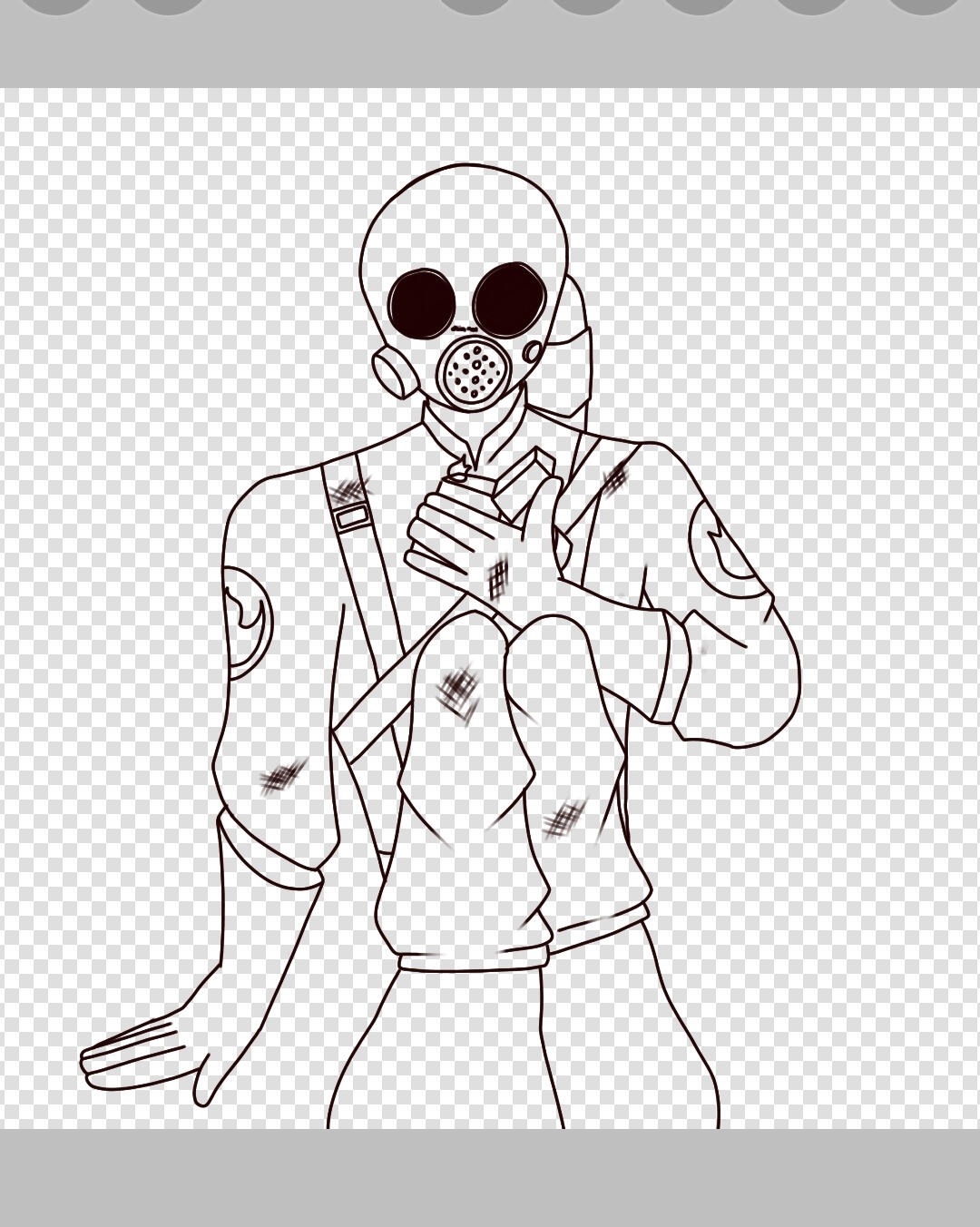 Ik this is just a screenshot of a wip, I couldn't be bothered to colour it in